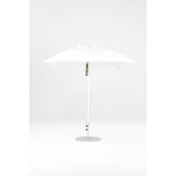 7.5 Ft Square Frankford Patio Umbrella- Pulley Lift- Matte White Frame