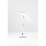 7.5 Ft Octagonal Frankford Patio Umbrella- Crank Auto-Tilt- Polished Silver Anodized Frame