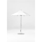 7.5 Ft Octagonal Frankford Patio Umbrella- Crank Lift- Polished Silver Anodized Frame