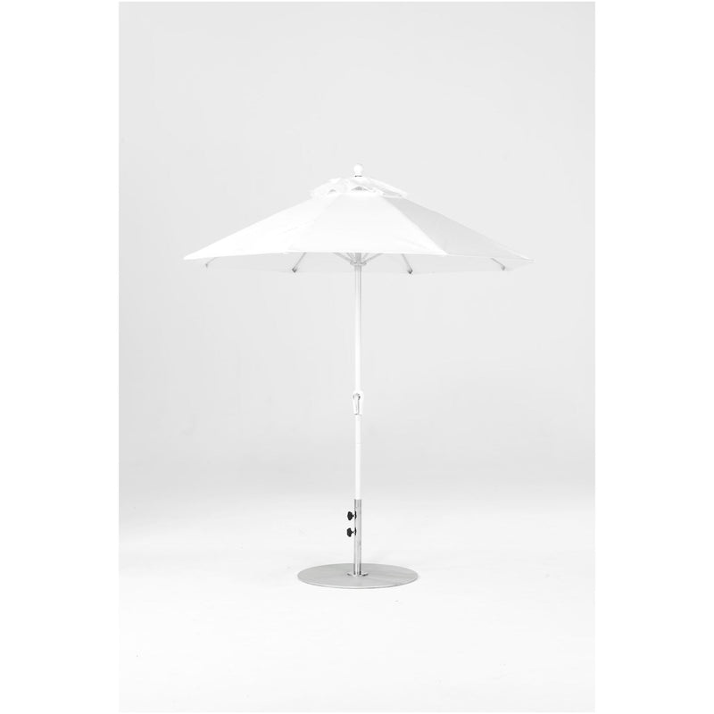 7.5 Ft Octagonal Frankford Patio Umbrella- Crank Lift- Matte White Frame