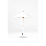 7.5 Ft Octagonal Frankford Patio Umbrella- Crank Lift- Wood Grain Frame