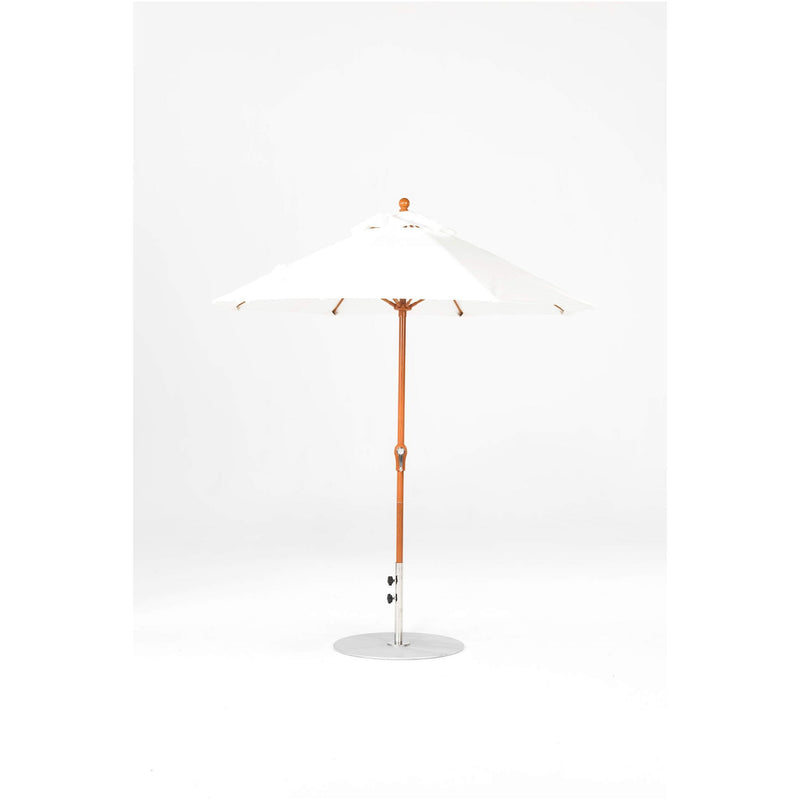 7.5 Ft Octagonal Frankford Patio Umbrella- Crank Lift- Wood Grain Frame