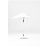 7.5 Ft Octagonal Frankford Patio Umbrella- Pulley Lift- Polished Silver Anodized Frame