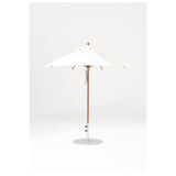 7.5 Ft Octagonal Frankford Patio Umbrella- Pulley Lift- Wood Grain Frame