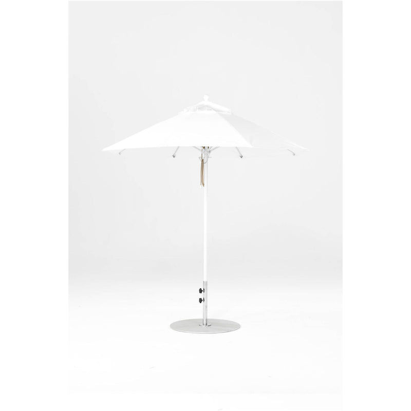 7.5 Ft Octagonal Frankford Patio Umbrella- Pulley Lift- Matte White Frame
