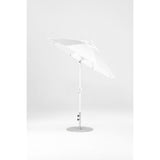 7.5 Ft Octagonal Frankford Patio Umbrella- Crank Auto-Tilt- Matte White Frame