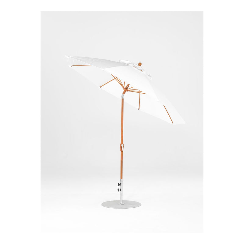 9 Ft Octagonal Frankford Patio Umbrella- Crank Auto-Tilt- Wood Grain Frame