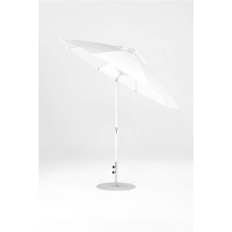 9 Ft Octagonal Frankford Patio Umbrella- Crank Auto-Tilt- Matte White Frame