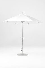 9 Ft Octagonal Frankford Patio Umbrella- Crank Lift- Polished Silver Anodized Frame