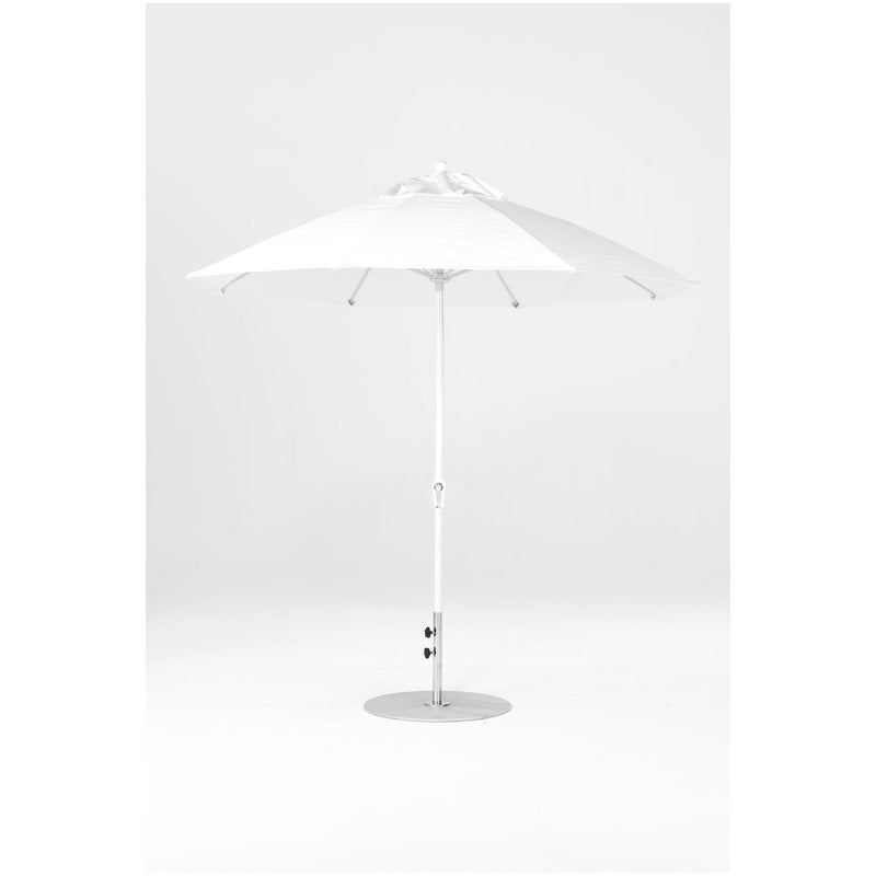 9 Ft Octagonal Frankford Patio Umbrella- Crank Lift- Matte White Frame