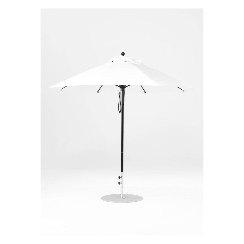 9 Ft Octagonal Frankford Patio Umbrella- Pulley Lift- Matte Black Frame