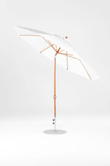 11 Ft Octagonal Frankford Patio Umbrella- Crank Auto-Tilt- Wood Grain Frame