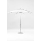 11 Ft Octagonal Frankford Patio Umbrella- Crank Lift- Polished Silver Anodized Frame