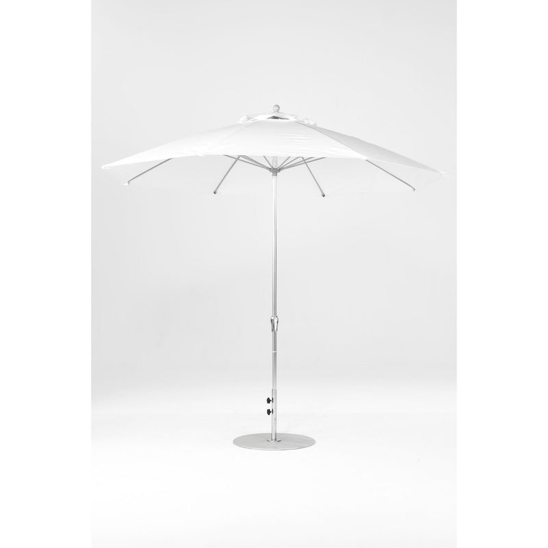 11 Ft Octagonal Frankford Patio Umbrella- Crank Lift- Polished Silver Anodized Frame