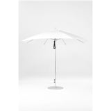 11 Ft Octagonal Frankford Patio Umbrella- Pulley Lift- Matte Silver Frame