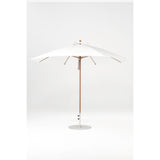 11 Ft Octagonal Frankford Patio Umbrella- Pulley Lift- Wood Grain Frame