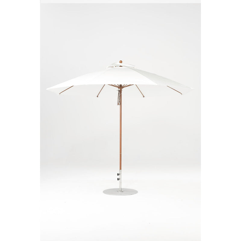 11 Ft Octagonal Frankford Patio Umbrella- Pulley Lift- Wood Grain Frame