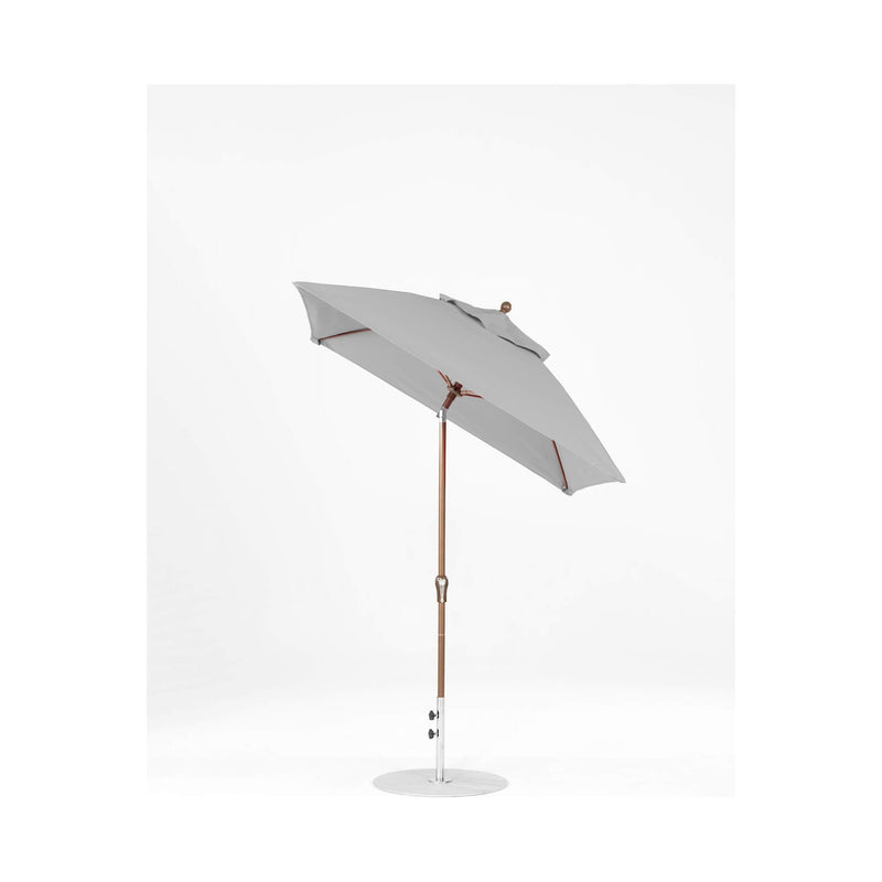 6.5 Ft Frankford Square Patio Umbrella- Crank Auto-Tilt- Matte Bronze Frame