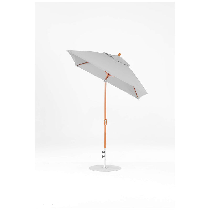 6.5 Ft Frankford Square Patio Umbrella- Crank Auto-Tilt- Wood Grain Frame