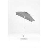 6.5 Ft Frankford Square Patio Umbrella- Crank Auto-Tilt- Matte White Frame