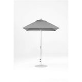 6.5 Ft Square Frankford Outdoor Patio Umbrella- Crank Lift - Polished Silver Anodized Frame