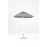 6.5 Ft Square Frankford Patio Umbrella- Crank Lift- Matte White Frame
