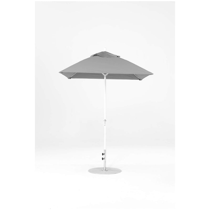 6.5 Ft Square Frankford Patio Umbrella- Crank Lift- Matte White Frame