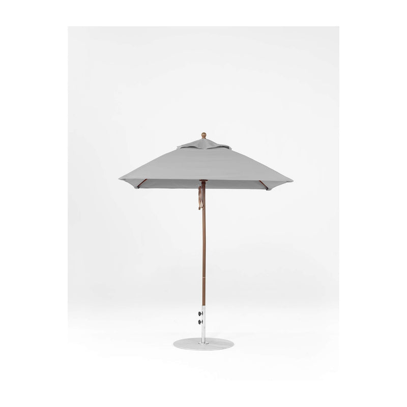 6.5 Ft Square Frankford Patio Umbrella- Pulley Lift- Matte Bronze Frame