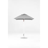 6.5 Ft Square Frankford Patio Umbrella- Pulley Lift- Matte White Frame