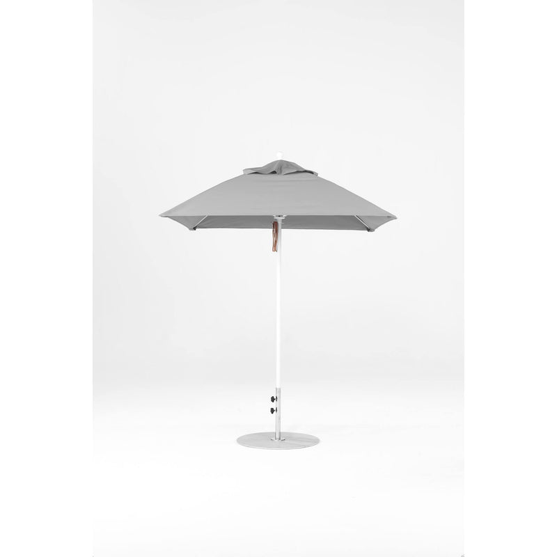 6.5 Ft Square Frankford Patio Umbrella- Pulley Lift- Matte White Frame