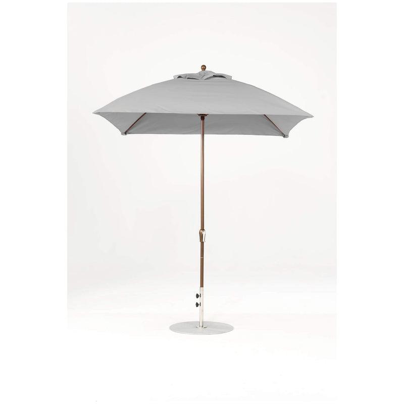 7.5 Ft Square Frankford Patio Umbrella- Crank Lift- Matte Bronze Frame