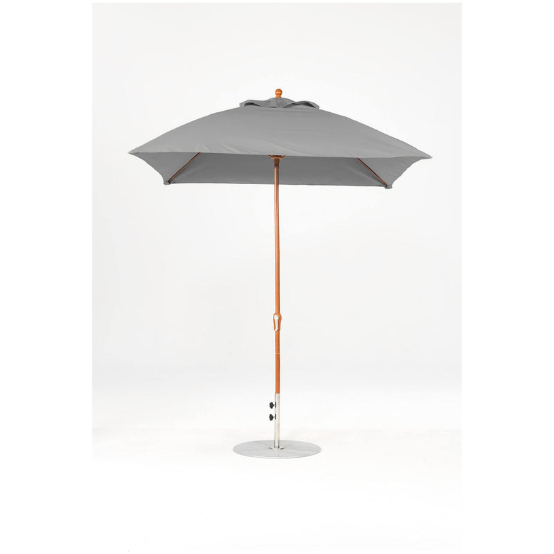 7.5 Ft Square Frankford Patio Umbrella- Crank Lift- Wood Grain Frame