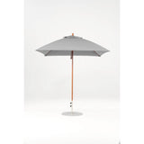7.5 Ft Square Frankford Patio Umbrella- Pulley Lift- Wood Grain Frame