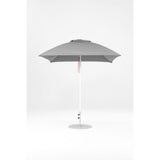 7.5 Ft Square Frankford Patio Umbrella- Pulley Lift- Matte White Frame