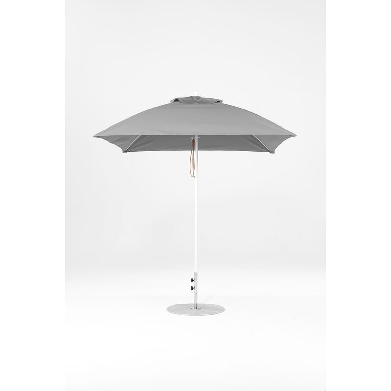 7.5 Ft Square Frankford Patio Umbrella- Pulley Lift- Matte White Frame