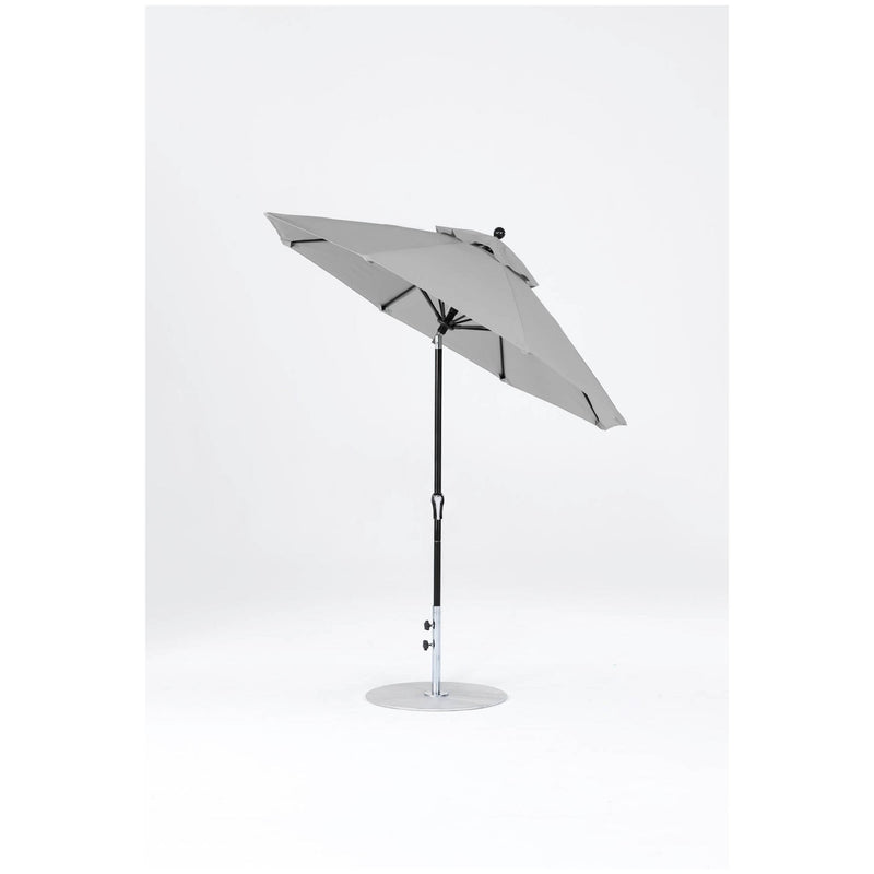 7.5 Ft Octagonal Frankford Patio Umbrella- Crank Auto-Tilt- Matte Black Frame