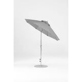 7.5 Ft Octagonal Frankford Patio Umbrella- Crank Auto-Tilt- Polished Silver Anodized Frame