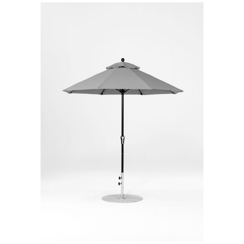 7.5 Ft Octagonal Frankford Patio Umbrella- Crank Lift- Matte Black Frame