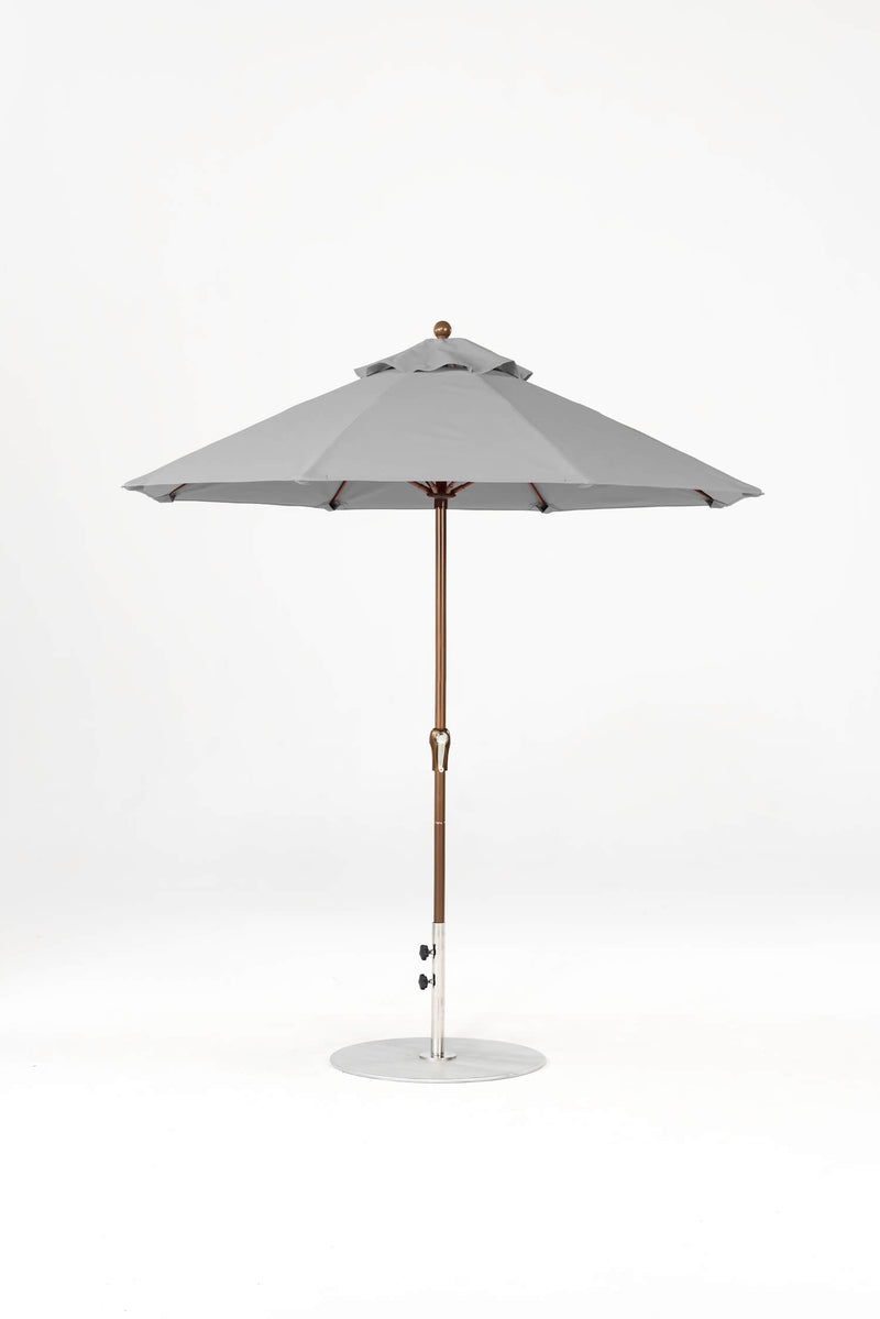 7.5 Ft Octagonal Frankford Patio Umbrella- Crank Lift- Matte Bronze Frame