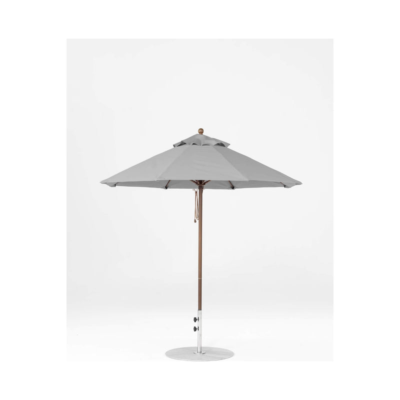 7.5 Ft Octagonal Frankford Patio Umbrella- Pulley Lift- Matte Bronze Frame