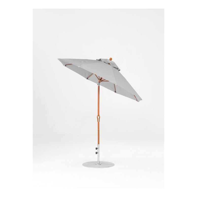 7.5 Ft Octagonal Frankford Patio Umbrella- Crank Auto-Tilt- Wood Grain Frame