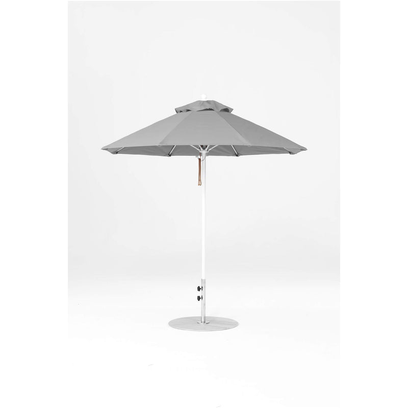 7.5 Ft Octagonal Frankford Patio Umbrella- Pulley Lift- Matte White Frame