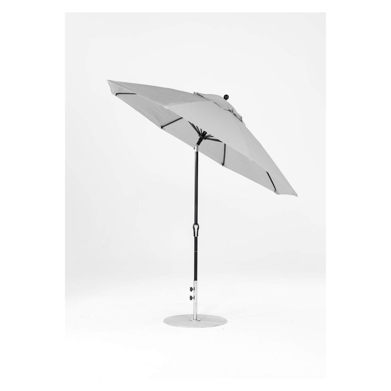9 Ft Octagonal Frankford Patio Umbrella- Crank Auto-Tilt- Matte Black Frame