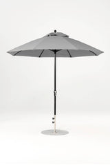 9 Ft Octagonal Frankford Patio Umbrella- Crank Lift- Matte Black Frame