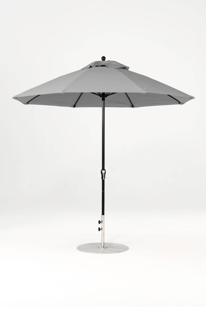 9 Ft Octagonal Frankford Patio Umbrella- Crank Lift- Matte Black Frame