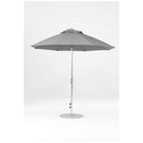 9 Ft Octagonal Frankford Patio Umbrella- Crank Lift- Polished Silver Anodized Frame