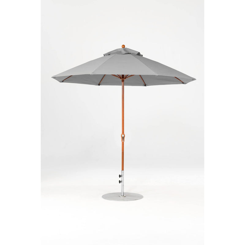 9 Ft Octagonal Frankford Patio Umbrella- Crank Lift- Wood Grain Frame