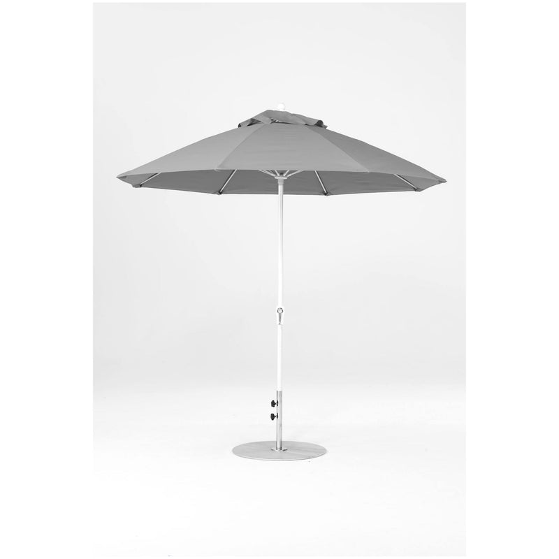 9 Ft Octagonal Frankford Patio Umbrella- Crank Lift- Matte White Frame