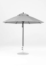 9 Ft Octagonal Frankford Patio Umbrella- Pulley Lift- Matte Black Frame
