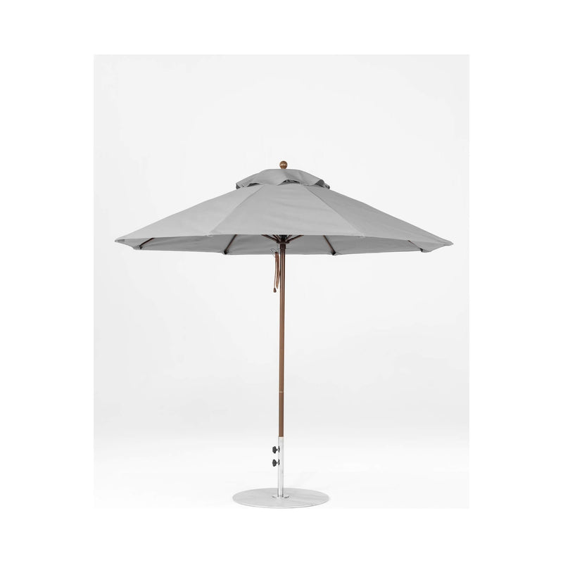 9 Ft Octagonal Frankford Patio Umbrella- Pulley Lift- Matte Bronze Frame